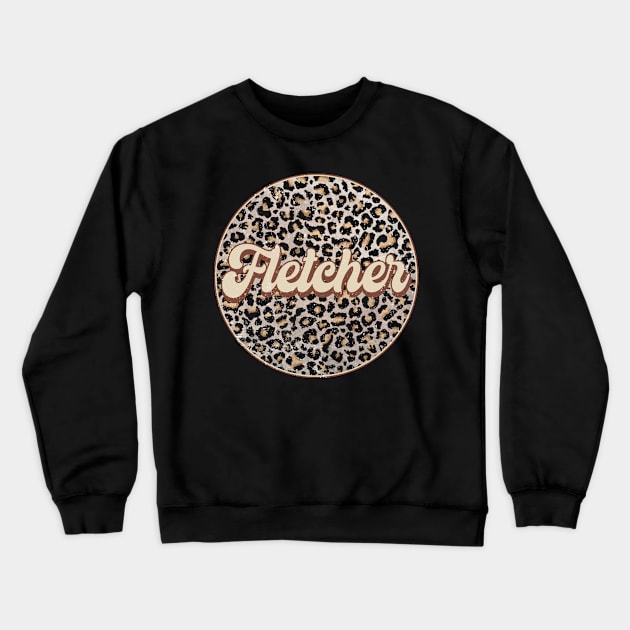 Classic Music Fletcher Personalized Name Circle Birthday Crewneck Sweatshirt by Friday The 13th